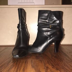 Black heeled ankle boots